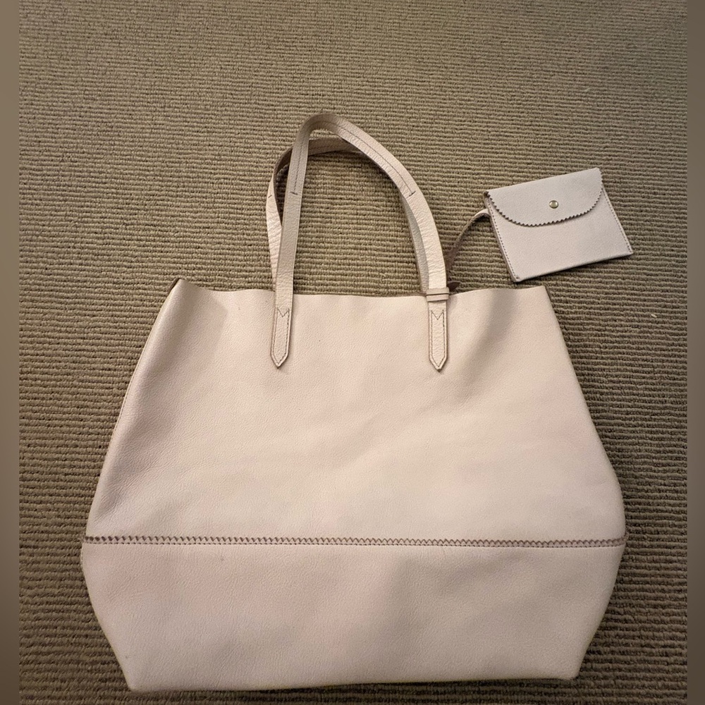 J CREW Women’s Large Tote Bag with Matching Pouch